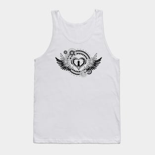 Steampunk Winged Mechanical Heart Tank Top